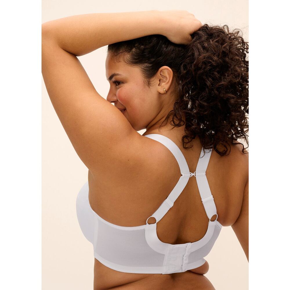 Elomi Energise High Impact Underwire Sports Bra 38DD White Convertible Racerback
